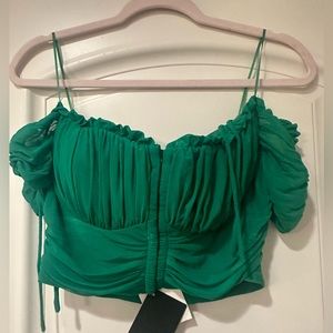 Women’s crop top with arm sleeves